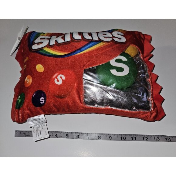 NEW Skittles Plush Candy Toy 13" Wide Includes 4 Mini Plush Pillow Decor - Picture 10 of 10